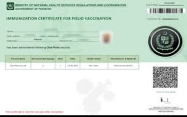 Polieo Certificate Card ( Clear Your Injection Before Order )
